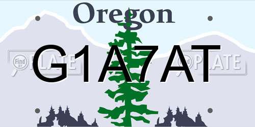 G1A7AT Oregon License Plate