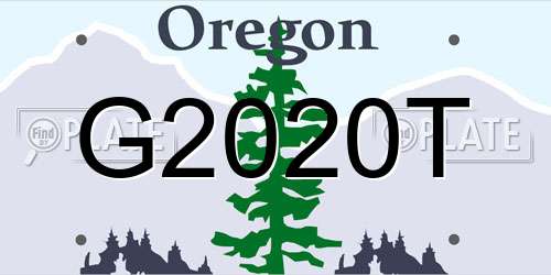 G2020T Oregon License Plate