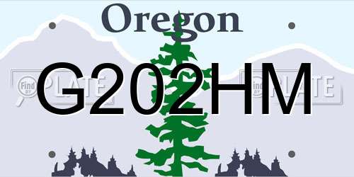 G202HM Oregon License Plate
