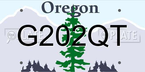 G202QT Oregon License Plate