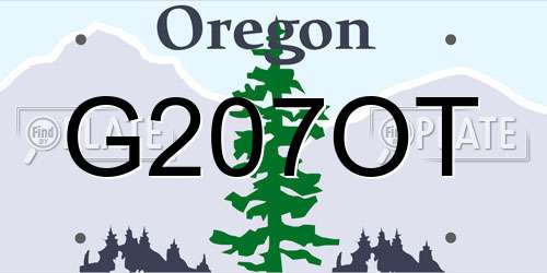 G207OT Oregon License Plate