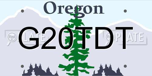 G20TDT Oregon License Plate