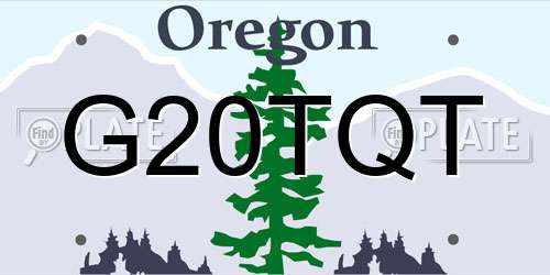 G20TQT Oregon License Plate