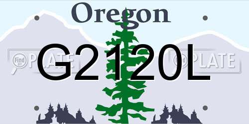 G2120L Oregon License Plate