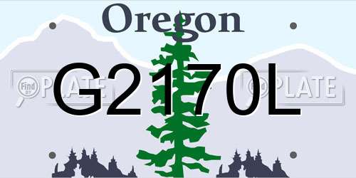 G2170L Oregon License Plate