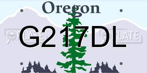 G217DL Oregon License Plate