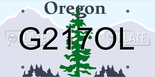 G217OL Oregon License Plate