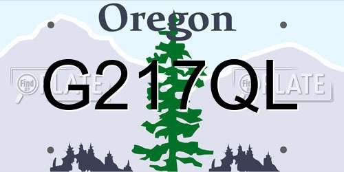 G217QL Oregon License Plate