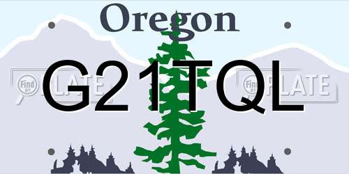 G21TQL Oregon License Plate