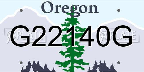 G22140G Oregon License Plate