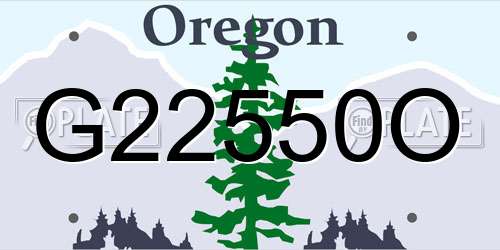 G22550O Oregon License Plate