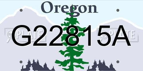 G22815A Oregon License Plate
