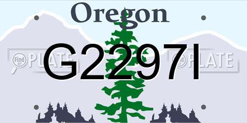 G2297I Oregon License Plate