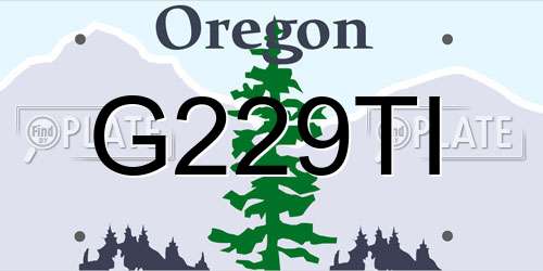 G229TI Oregon License Plate