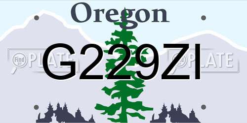 G229ZI Oregon License Plate
