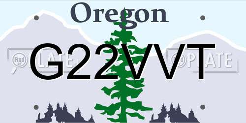 G22VVT Oregon License Plate