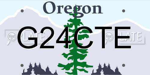 G24CTE Oregon License Plate