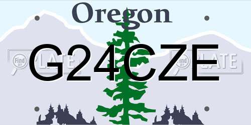 G24CZE Oregon License Plate