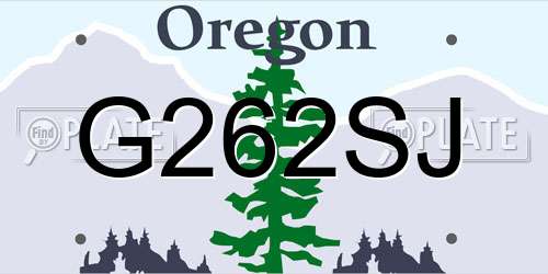 G262SJ Oregon License Plate