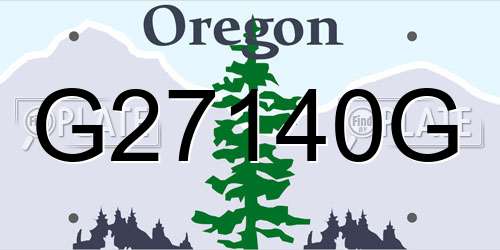 G27140G Oregon License Plate