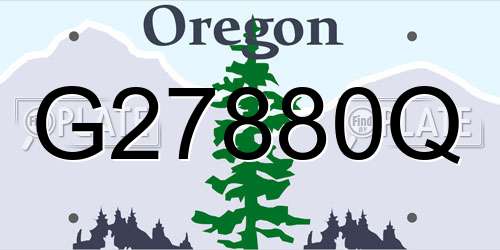 G27880Q Oregon License Plate