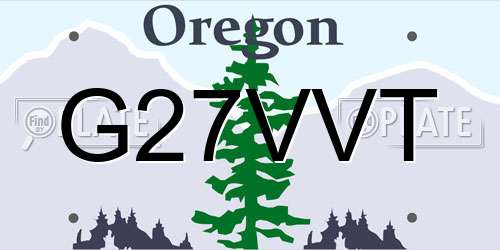 G27VVT Oregon License Plate
