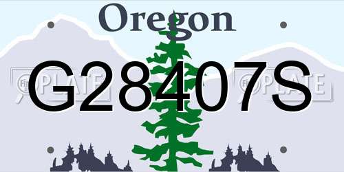 G28407S Oregon License Plate