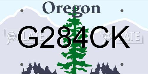G284CK Oregon License Plate