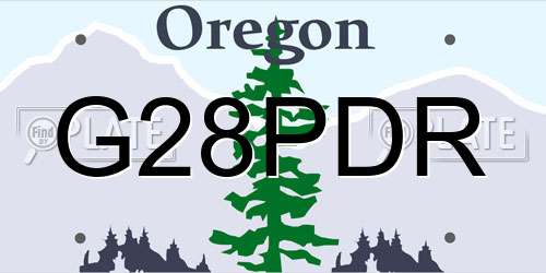 G28PDR Oregon License Plate