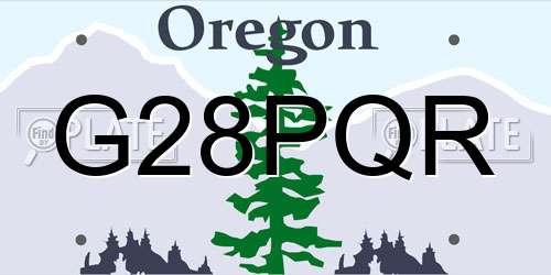 G28PQR Oregon License Plate