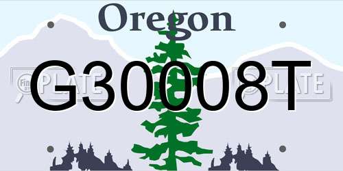 G30008T Oregon License Plate
