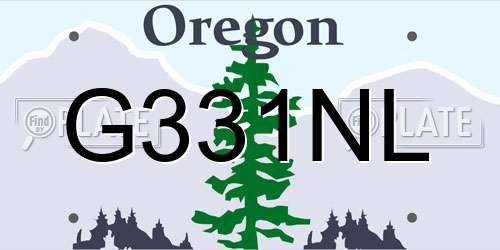 G331NL Oregon License Plate