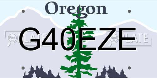 G40EZE Oregon License Plate