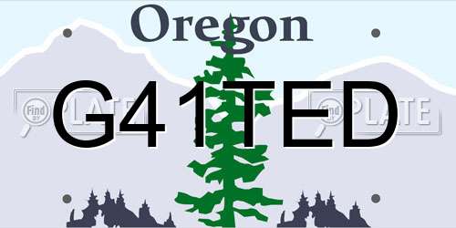 G41TED Oregon License Plate