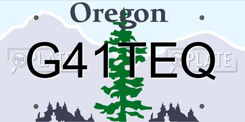 G41TEQ Oregon License Plate