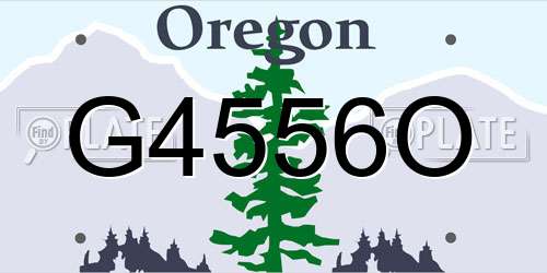 G4556O Oregon License Plate