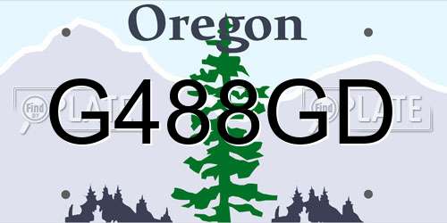 G488GD Oregon License Plate