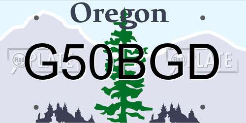 G50BGD Oregon License Plate