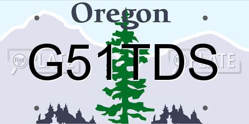 G51TDS Oregon License Plate
