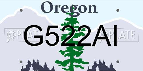 G522AI Oregon License Plate