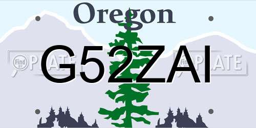 G52ZAI Oregon License Plate