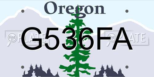 G536FA Oregon License Plate