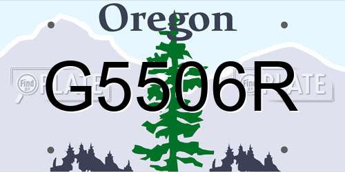 G5506R Oregon License Plate