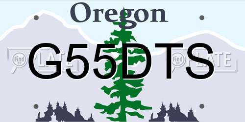 G55DTS Oregon License Plate