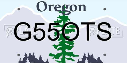 G55OTS Oregon License Plate