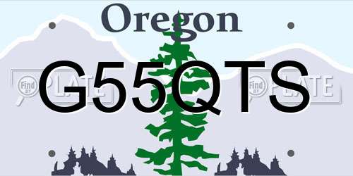 G55QTS Oregon License Plate