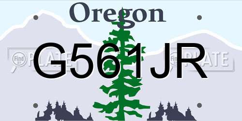 G561JR Oregon License Plate