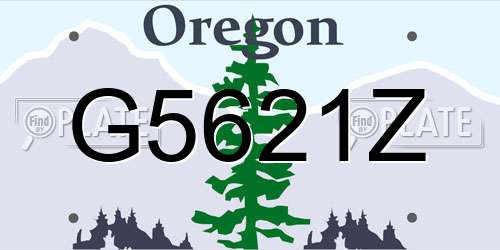 G5621Z Oregon License Plate