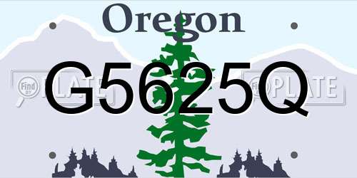 G5625Q Oregon License Plate