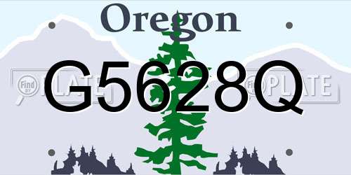 G5628Q Oregon License Plate